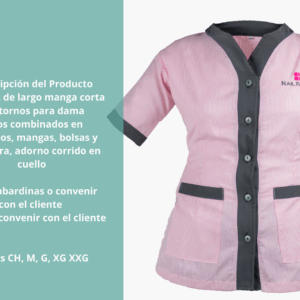 Bata de trabajo franga en cuello y hojalera