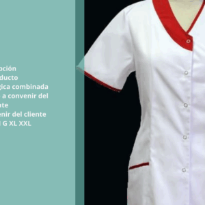 Bata de trabajp adorno en cuello