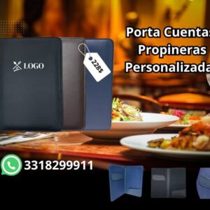 Porta cuentas propineras personalizadas con el logo de tu negocio