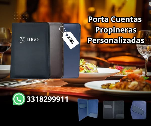 Porta cuentas propineras personalizadas con el logo de tu negocio