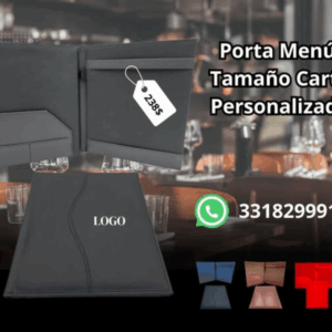 Porta Menú tamaño carta personalizado (Bares, restaurantes, cafes, etc. )