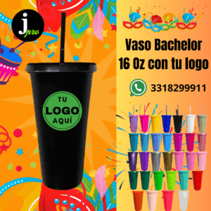 Vaso Bachelor 16 oz  con tu logo
